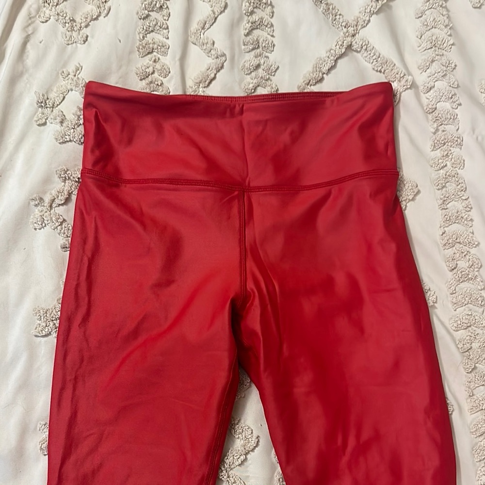 Red Leggings - faux leather